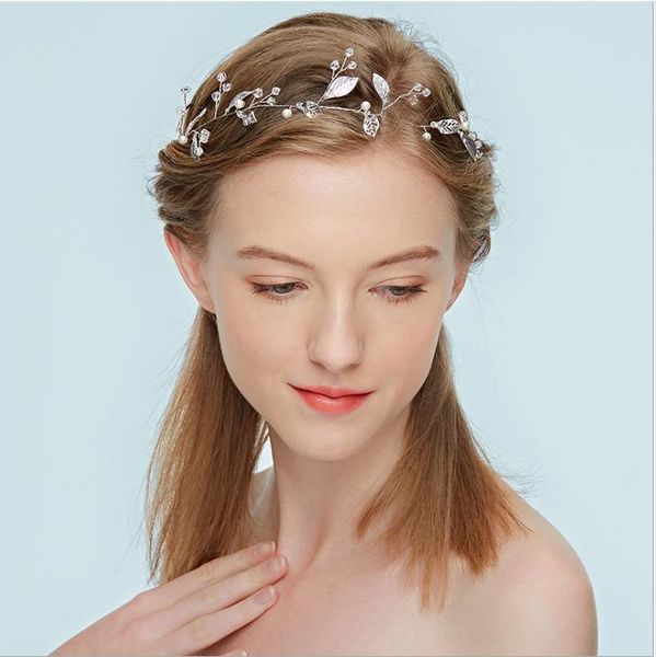 

korean version hairband jewelry alloy handmade diamond pearl bride jewelry, Silver