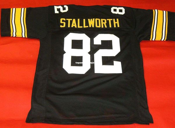 

retro #82 john stallworth custom mitchell & ness jersey black mens stitching s-5xl,6xl football jerseys running, Black;blue