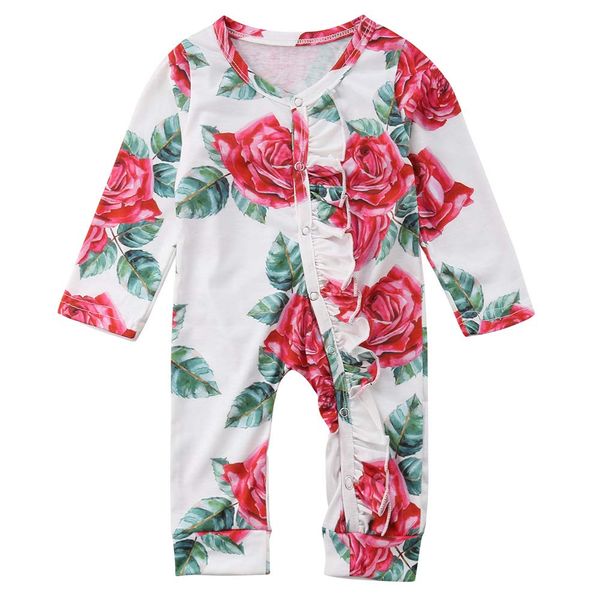 

baby romper spring autumn newborn infant girl long sleeve flower jumpsuit toddler girls playsuit outfit clothes 3-24m