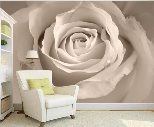 belas paisagens Papéis Pintados à mão pintura a óleo wallpapers de rosas brancas fundo pintura decorativa