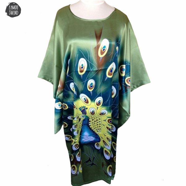 

sleepwear green robe spring chinese women peafowl rayon bath gown nightgown  v neck mujer pijama s4020, Black;red