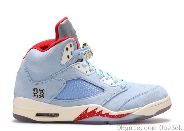 

trophy room x 5s ice blue men basketball shoes with box 5s sneakers sneaker trainer shoes ing