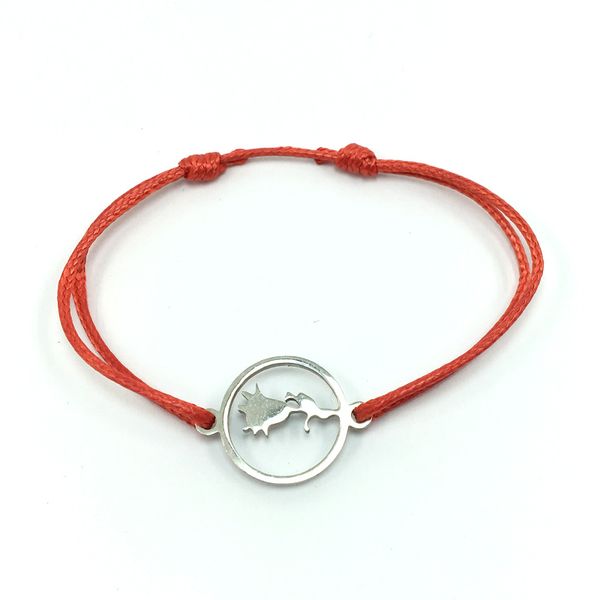 

card bracelet rose stainless steel charm cord bracelet adjustable friendship string lucky bracelet for women girls, Golden;silver