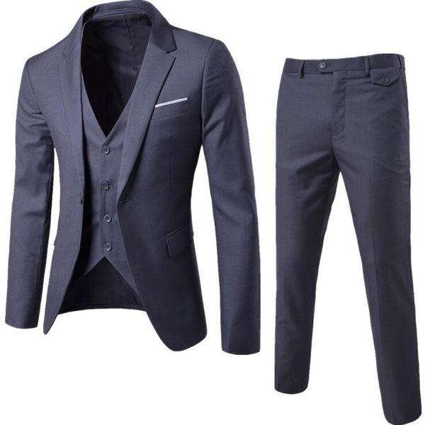 2020 männlichen Slim Fit Anzüge Blazer Geschäfts Formalen Kleid Taille mantel Bräutigam Mann Anzug Exquisite Büro Set Dünne Blazer Jäten anzug