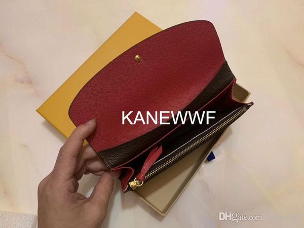 

luxury designer brand women wallets lady long wallet multicolor designer coin purse card holder original box women classic zipper pocket, Red;black