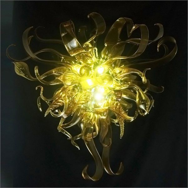 

china supplier mouth blown glass chandelier lightings flower designed blown glass chain pendant lamps for new house decoration