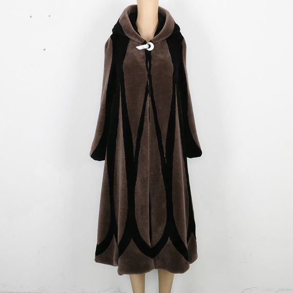 

100% wool jacket sheep shearling autumn winter coat women clothes 2019 korean vintagereal fur coat female plus size zt4769, Black