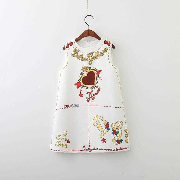 

Дизайнер Baby Girl s Clothes дети милые платья элегантный цветочный печатных платье без рукавов юбка роскошные сердце Baby Girl s Clothing WL1224