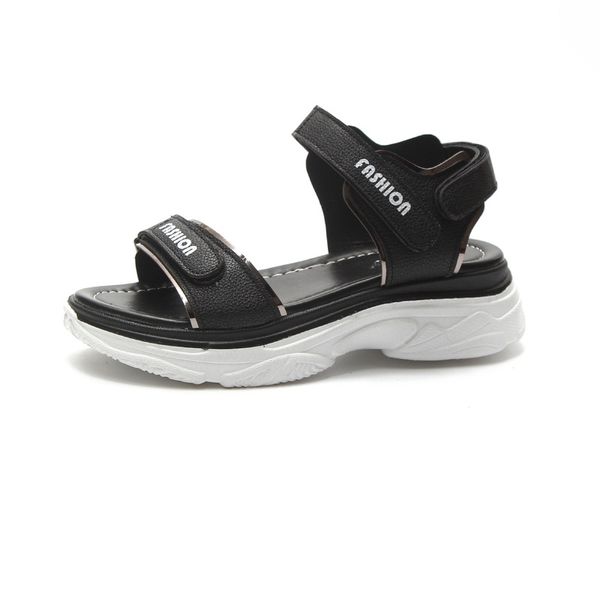 

2019 summer women platform flat sandals shoes women platform sandalias shoes ladies white wedge sandals shoes cs5, Black
