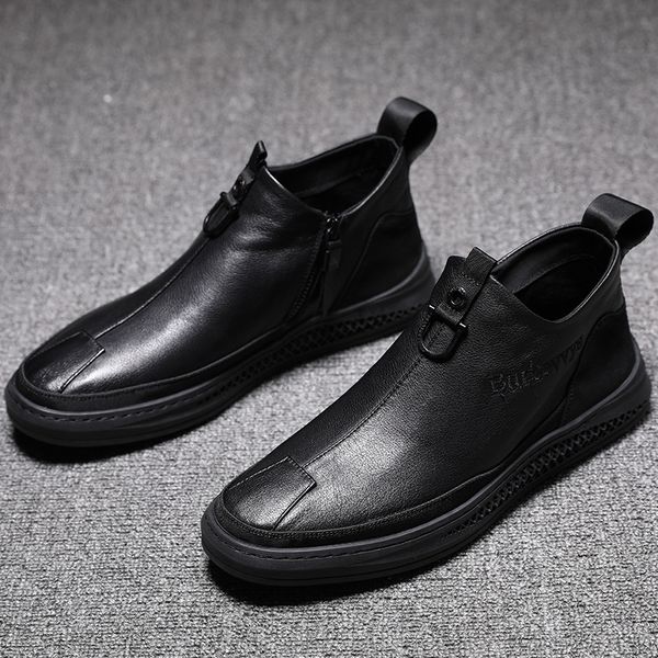 

boots 2021 ly man winter quality microfiber leather shoes black warm thicken inner 38-45 snow