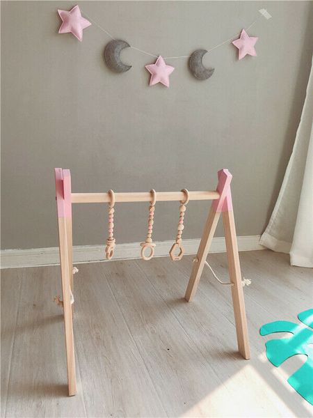 wooden baby floor mobile