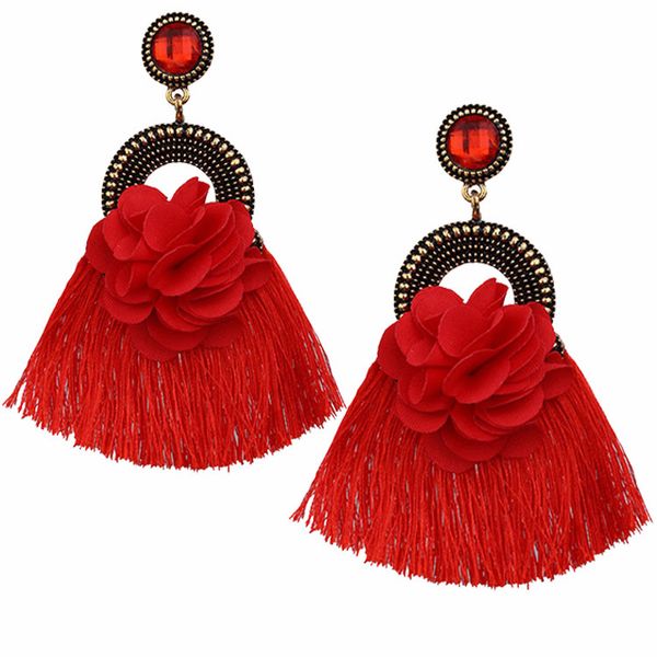 

aretes oorbellen for alloy flower tassels eardrop jewel-encrusted with the earring goods a undertakes to restore ancient ways, Silver
