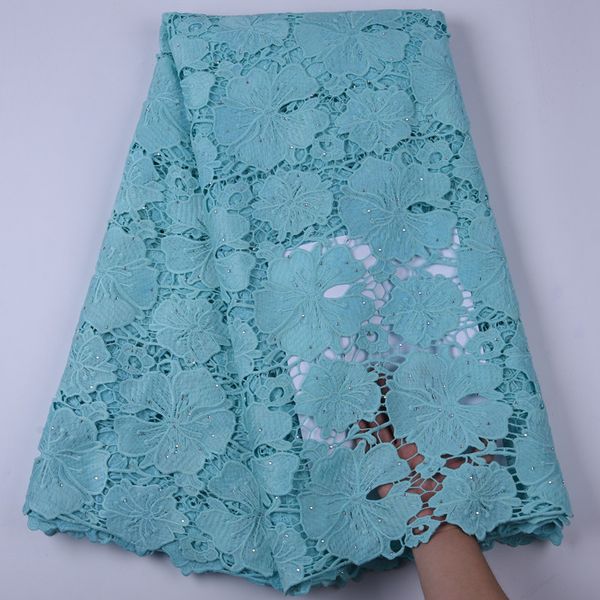 

unique water soluble african cord lace fabric with eyelet guipure lace cord superb nigerian french for partya1707, Pink;blue