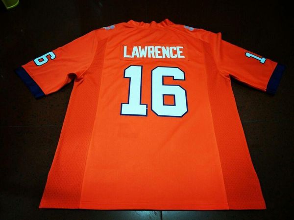 2019 W2019 Cfp Patch Men Clemson Tigers 16 Trevor Lawrence Replica Orange White Purple College Jersey Or Custom Any Name Or Number Jersey From