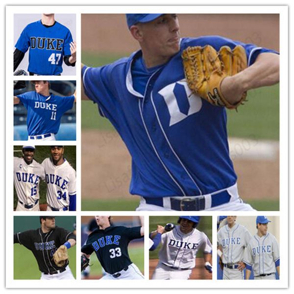 

custom duke blue devils college baseball 7 marcus stroman 23 michael seander any name number white royal blue black gray jerseys s-4xl