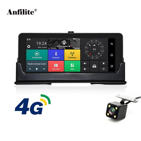 

anfilite 4g car gps navigation 6.86 inch android 5.1 bluetooth rom 16gb 1gb hd 1080p car dvr dual lens camera navigator