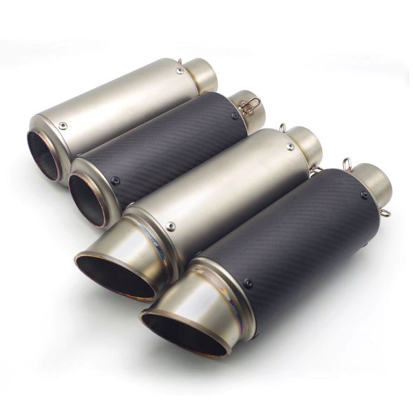 

for fz16 burgman er6n rc 125 tdm 850 cbr250r 51/61mm inlet universal motorcycle exhaust scape moto muffler pipe