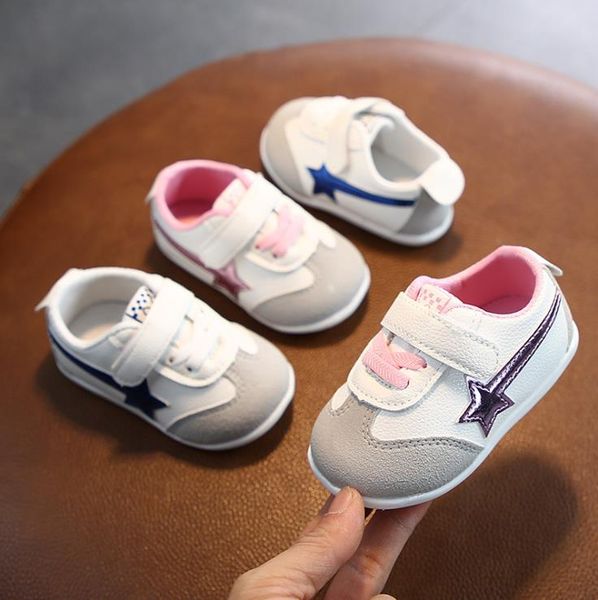 

2020 children girls boys shoes patchwork sport shoes blue pink 15-19 0-2years tx09