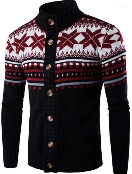 

мужские свитера вскользь stand collar мужчины одежда цветочный печати mens конструктора свитера моды однобортный обшитую панелями, White;black