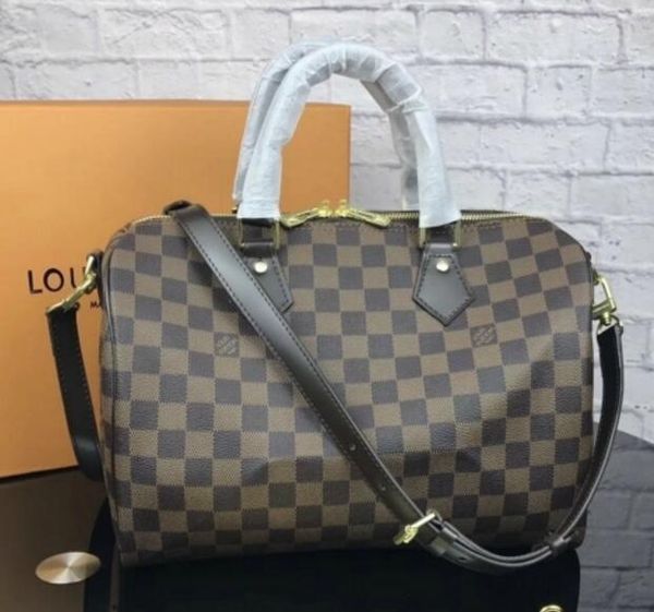 

N41367 Кофейная сетка Дорожная сумка L 3388 Сумки Totes Верхние ручки Сумки через плечо Bos