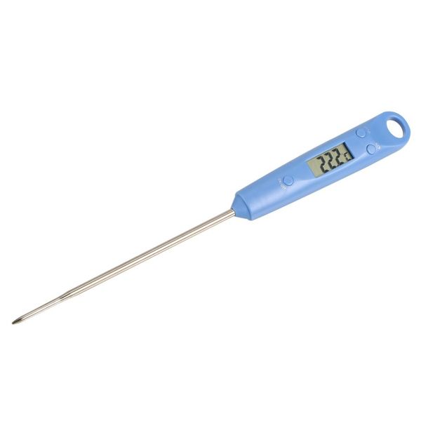 

digital cooking thermometer with long probe for kitchen water milk bbq smoker c/f data hold temperature tester waterproof