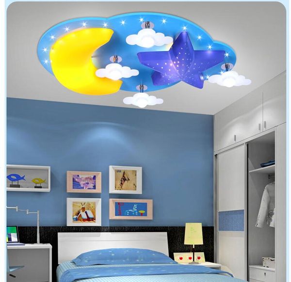 2019 Modern Kids Bedroom Ceiling Lamp Moon Star Design E27 Led Creative Cartoon Decoration Children Ceiling Lighting 100 Guaranteed From Tinger3280