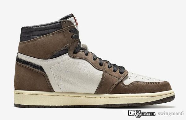 

2019 est air authentic 1 high retro travis scott og ts sp 3m cactus jack dark mocha men women basketball shoes sneakers cd4487-100
