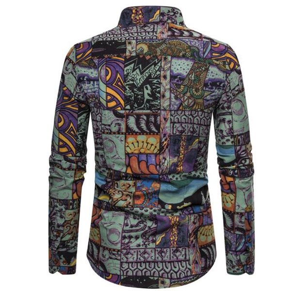 

luxury restoring ancient ways slim fit long sleev shirt hawaiian long sleeve casual shirts for men casual streetwear, White;black