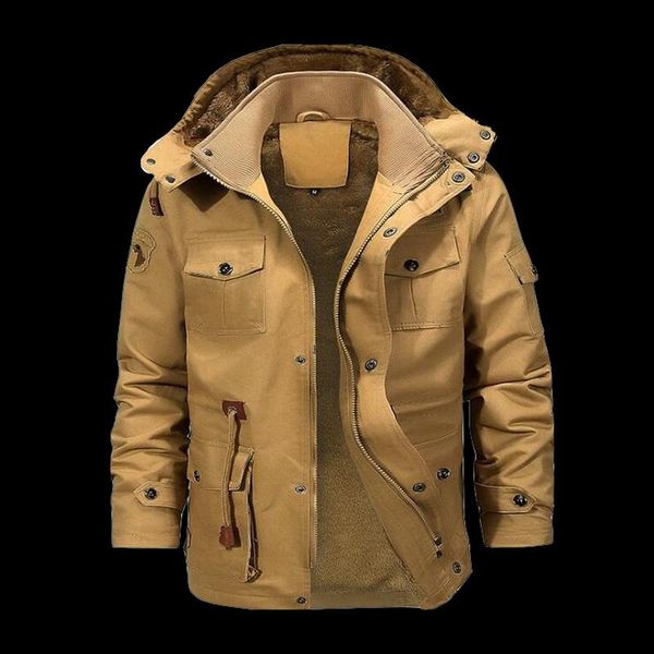 

men washed velvet thick jacket european and american coat fashion winter men's cotton jacket double fleece big size, Black