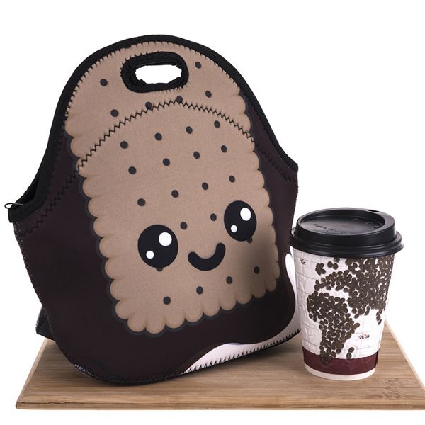 

aosbos fashion portable insulated lunch bag cartoon print thermal picnic lunch bags for women kids men cooler box bag, Blue;pink