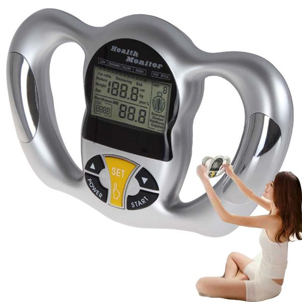 

digital scale lcd body fat meter health monitor slim fat analyzer measure fat scale bmi mass index handheld calorie hand meter