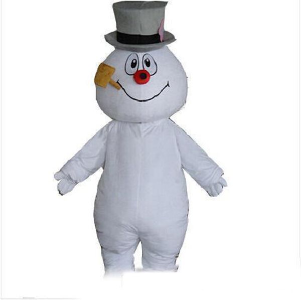 2019 Fabrikverkauf Frosty Snowman Maskottchenkostüm Walking Adult Cartoon Kleidung Kostenloser Versand