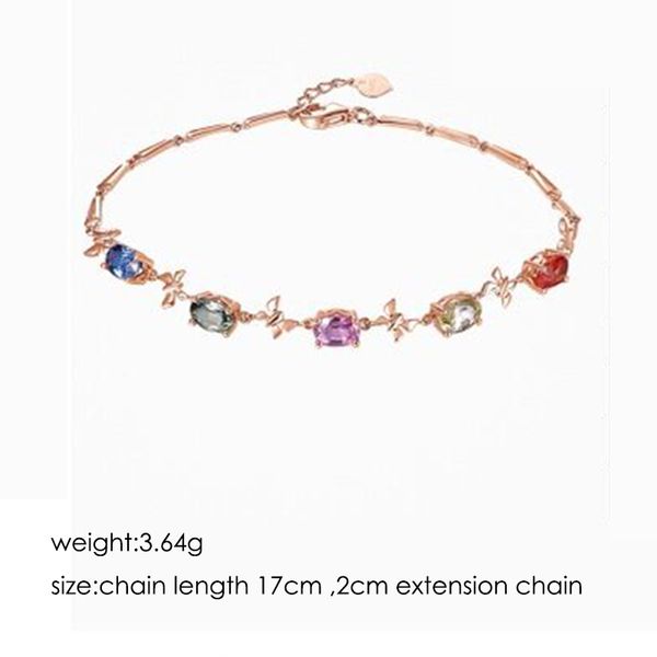 

fashion- bracelets for women rose golden butterfly charm muticolors crystal zirconia linked bangle rhinestone diamante luxury, Golden;silver