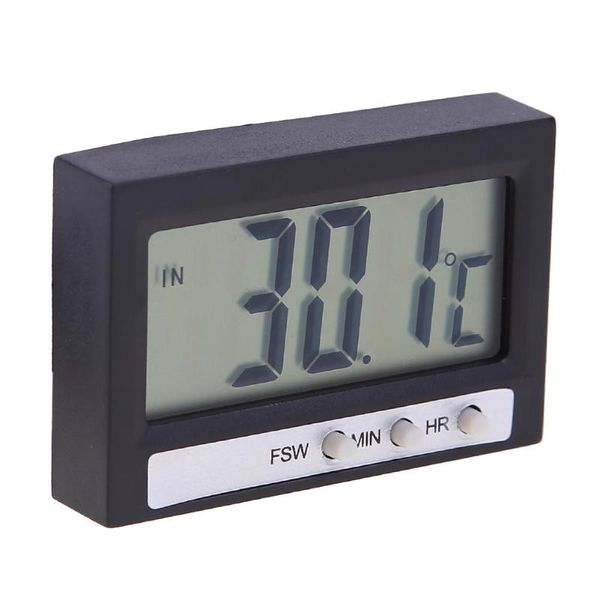 

electronic digital lcd clock high precision household car thermometer