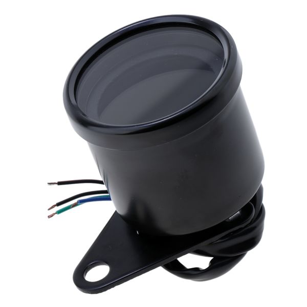 

black motorcycle odometer speedometer gauge lcd backlight signal light