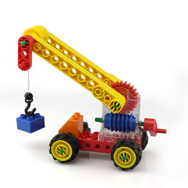 

33pcs собирает образовательные детских игрушки больших частицы diy строительных блоков турбина небольшой кран для мальчиков детского дара