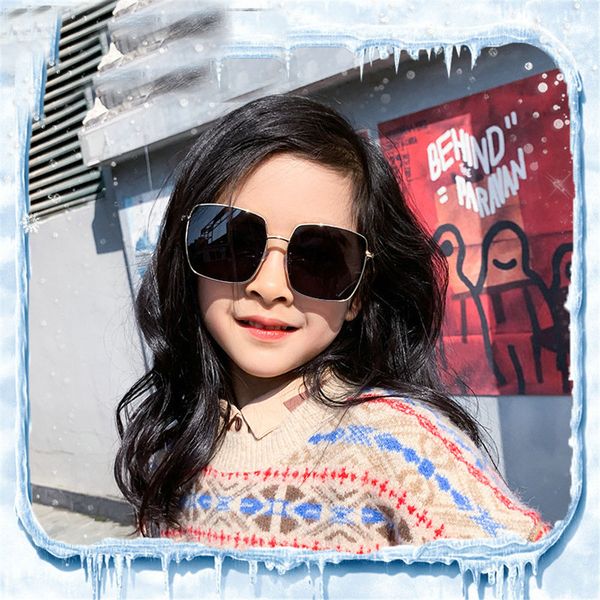 

kids sunglasses polarized hd mirror lens uv400 alloy frame baby fashion clear lens sun glasses cute for child girls boys fml, Blue