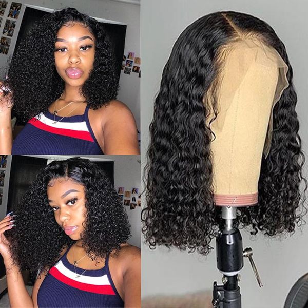 

lace front human hair wig loose deep wave 360 lace frontal wig pre plucked with baby hair 250 density lace front wigs, Black