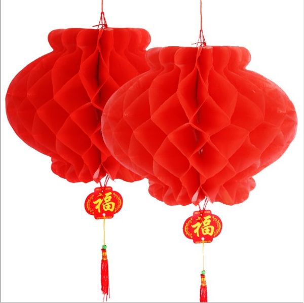 

26 cm 10inch chinese traditional festive red paper lanterns for birthday party wedding decoration hanging supplies