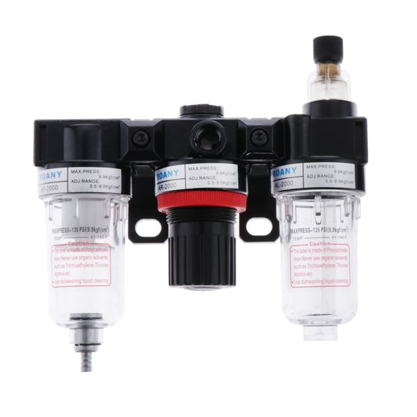 

air filter with air pressure reduce valve- oil water pressure airbrush compressor trap 1/4inch, lubricator oil water filter