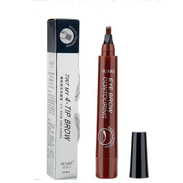 

liquid eyebrow pen long-lasting waterproof liquid eyebrow enhancer 4 colors 4 head eyebrow enhancer 4-tip brow