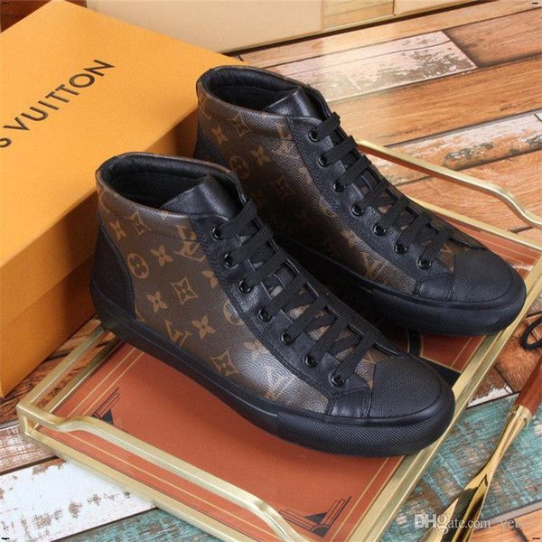 

18ff 2020 men casual shoes men comfortable high sneakers for male shock absorption flat zapatos chaussure homme mmmmj, Black