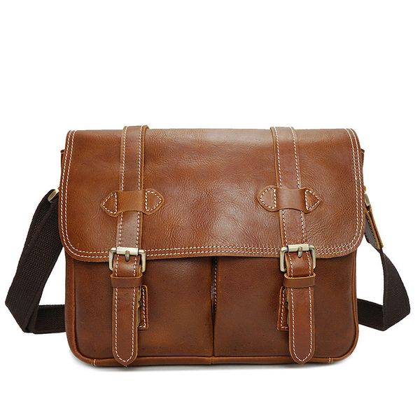 

imido genuine leather men messenger bag satchel vintage shoulder bag retro fashion camera cross body