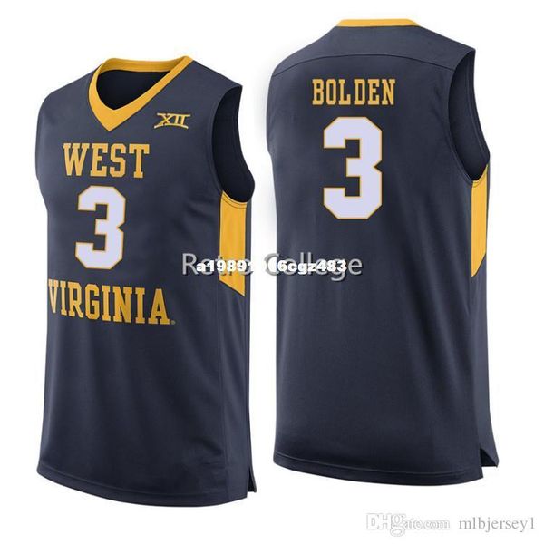 

2018 new 3 bolden 4 daxter miles jr.44 jerry west west virginia college basketball jersey stitched sewn xs-6xl vest jerseys, Black;blue