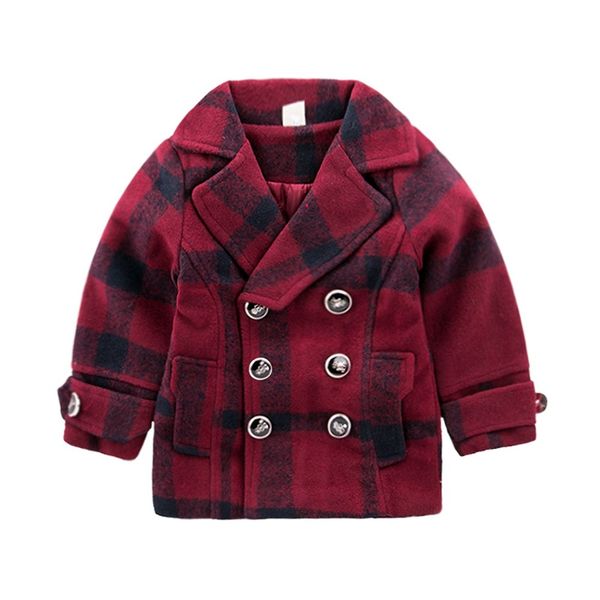 

chamsgend jacket kids cute lattice daily baby outerwear coat boys girls kids regular children clothing 18dec14, Blue;gray
