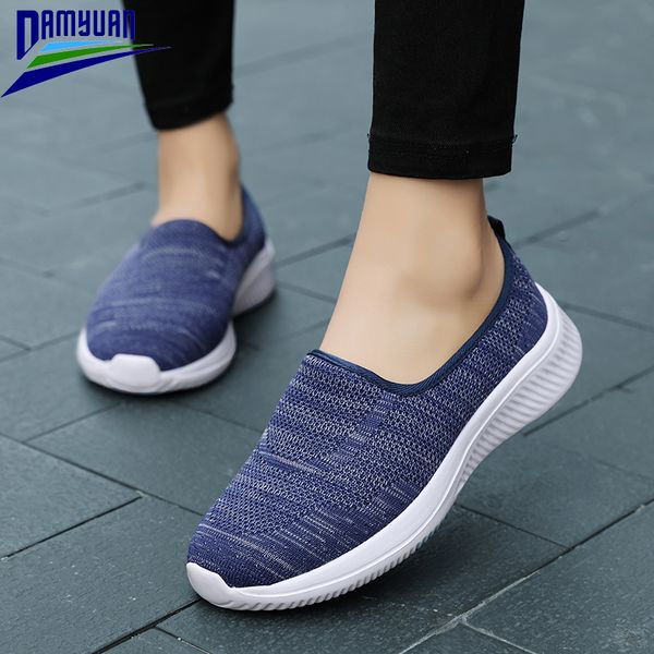 

damyuan flat women's shoes 2020 new zapatos de mujer black casual air cushion sneakers round head loafers breathable