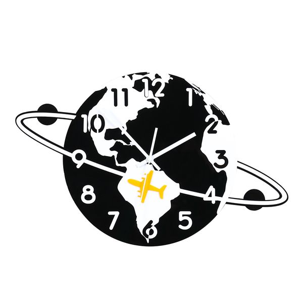 

creative cartoon wall clock silent hanging clock with wall stickers modern design home decor