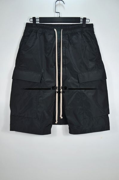 

27-46 2018 new men's clothing gd hair stylist fashion street side pocket short harem pants baggy pants plus size costumes, Black