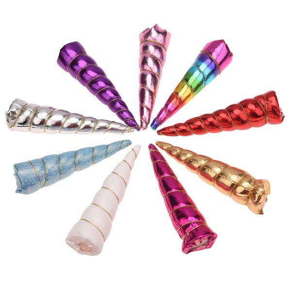 

90pcs cute unicorn horn 5inch no hair barrettes unicorn party accessory unicorn hair accessories for headwrap hairband hair bows, Slivery;white