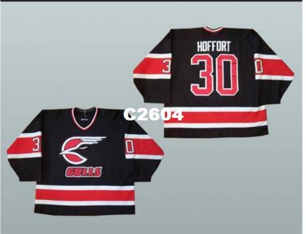 

реальные мужчины реальный полный вышивка брюс хоффорт сан-диего чайки ihl хоккей джерси или пользовательские любое имя или номер джерси, Black;red